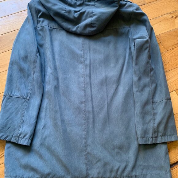 Fen-nelli Women’s Sage Green Suede Feel Hooded Jacket | Size 9/10 - Picture 9 of 9